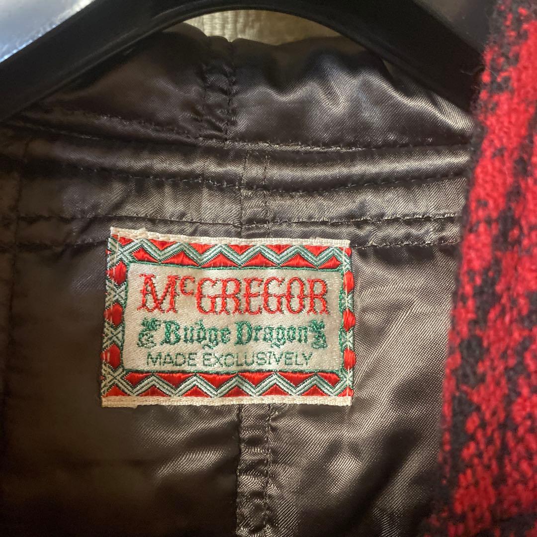 McGREGOR マックレガー レザーアーム切り替えダッフルコート ウール