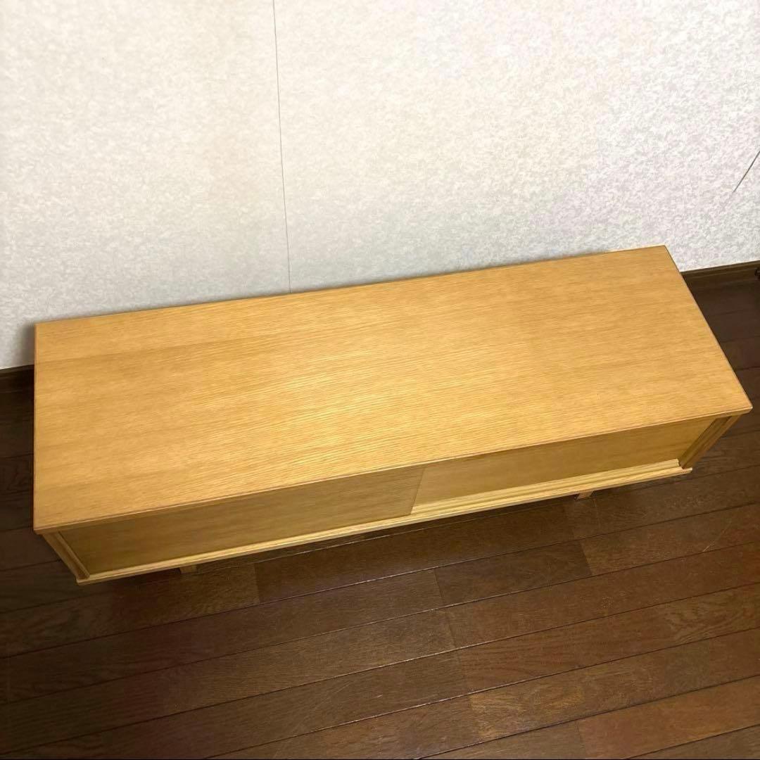 美品】 無印良品 オーク材 AVラック 薄型 (引戸) テレビボード - メルカリ
