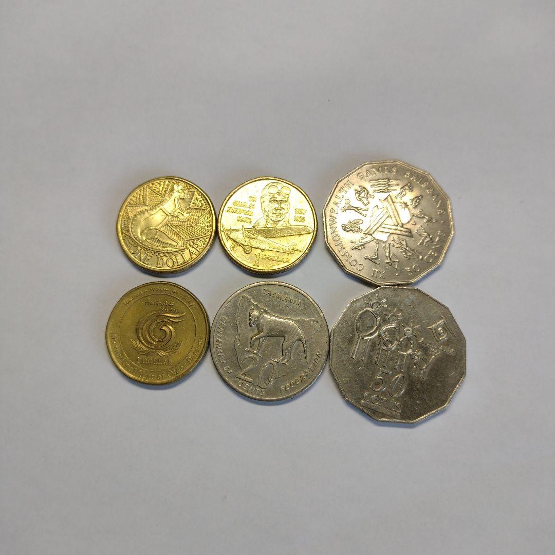 オーストラリア記念硬貨 1ドル、50セント 、20セント 合計6種類 - メルカリ