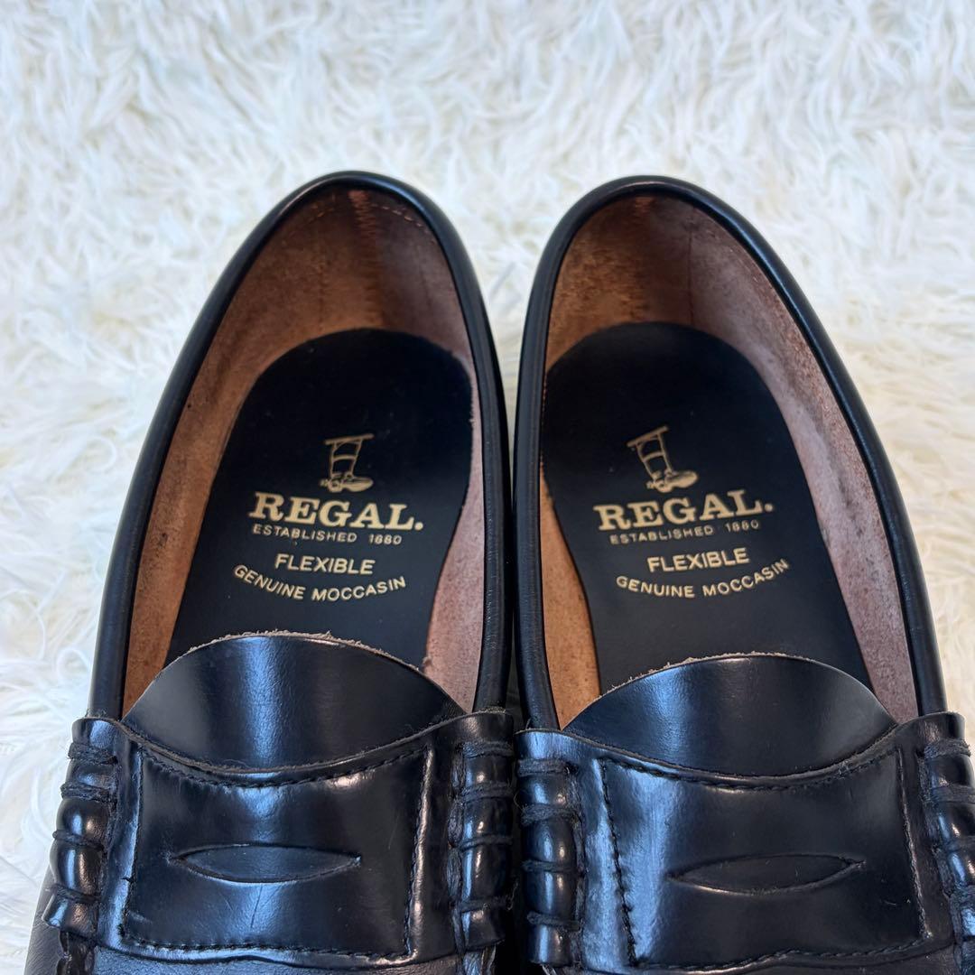 REGAL リーガル 本革 ローファー 黒 25.5cm リクルートビジネス