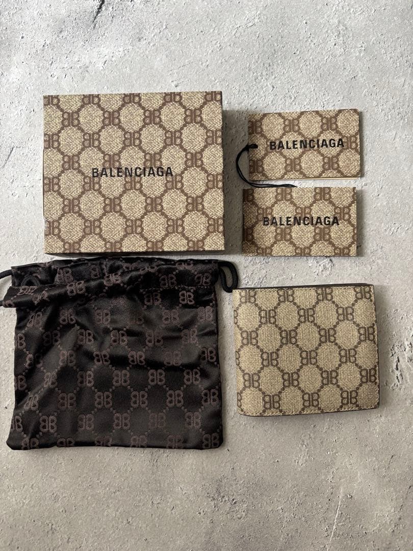 バレンシアガ　ザ・ハッカープロジェクト二つ折りウォレット財布 楽天市場】バレンシアガ 二つ折り財布 グッチコラボ ザ ハッカー