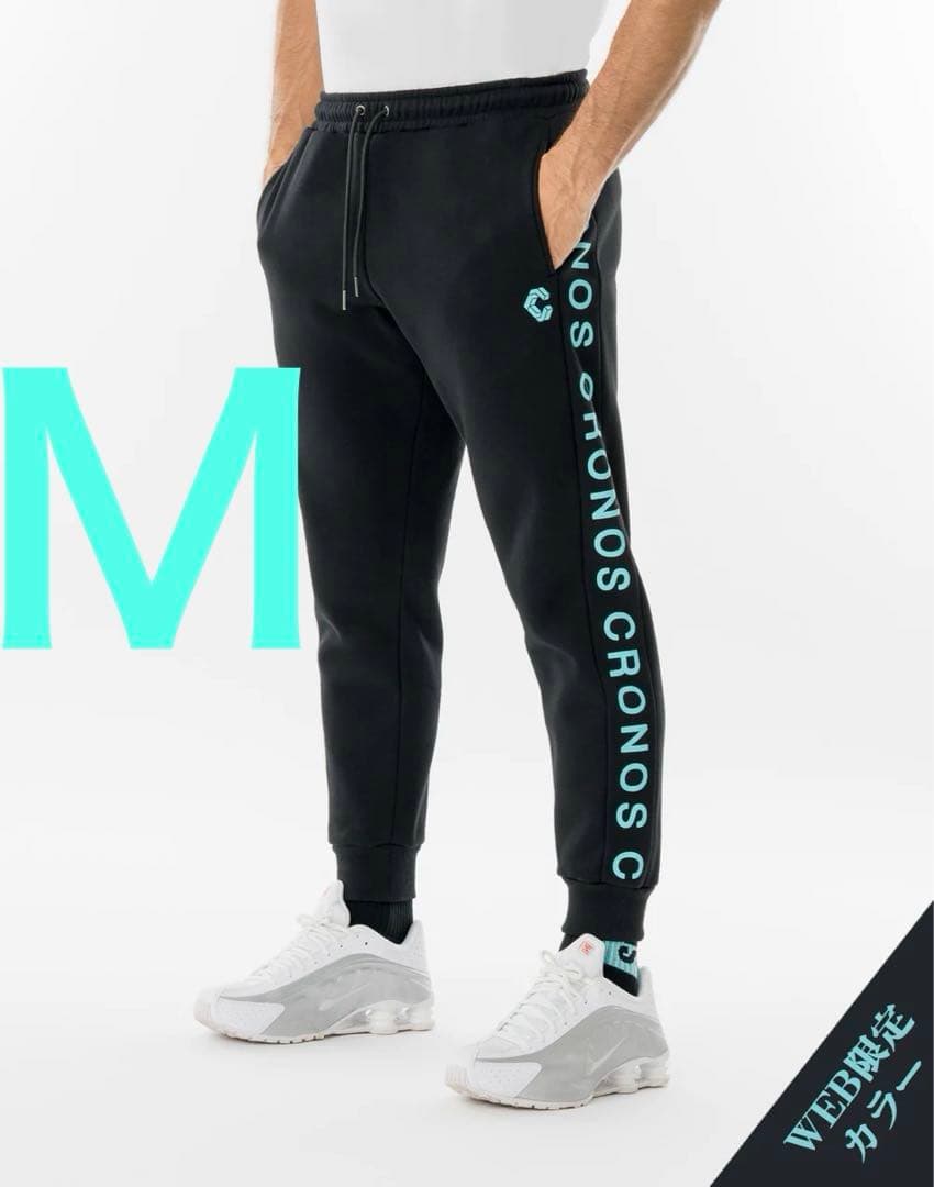 CRONOS☆ASCENT PANTS☆黒×ティファニーブルー☆ジョガーパンツ - メルカリ