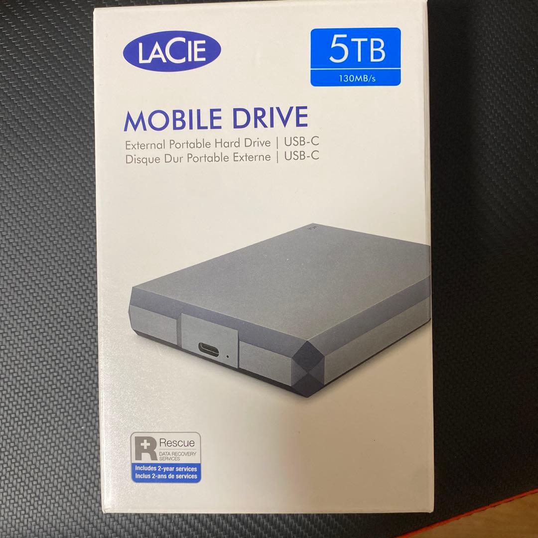外付けハードディスク・ドライブ LACIE Mobile Drive 5TB USB-C Amazon | LaCie ラシー ポータブルHDD ハードディスク 5TB Mobile