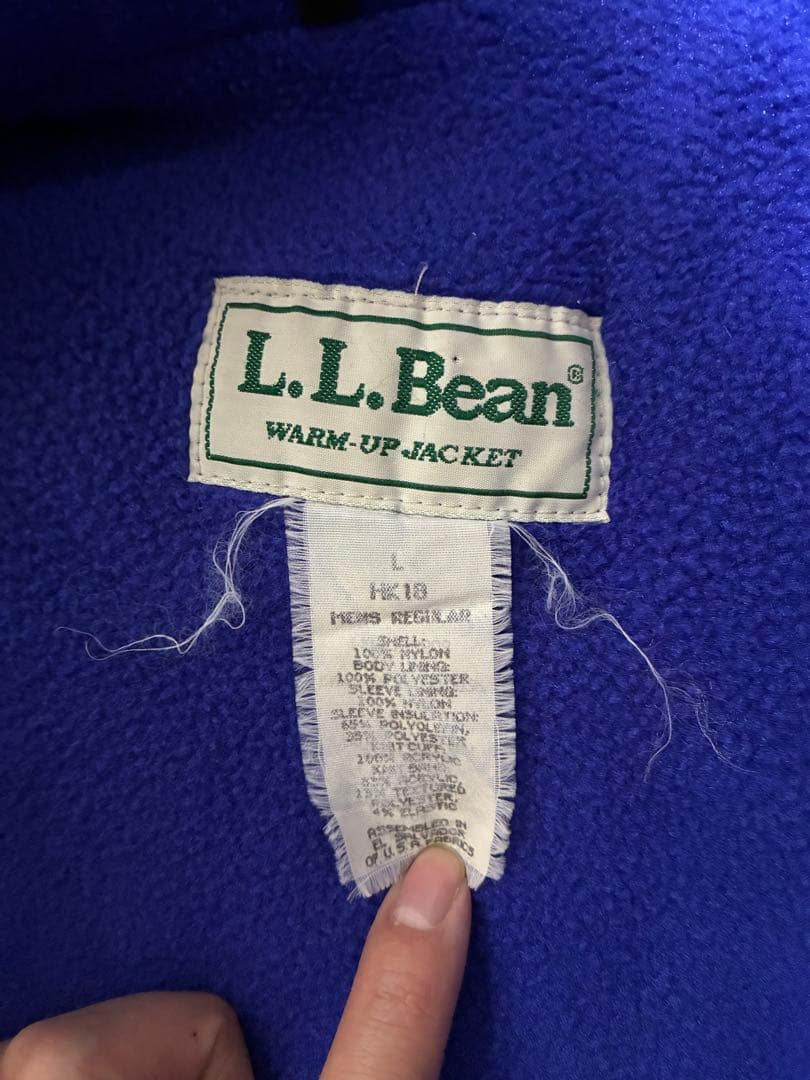 L.L.Bean WARM-UP JACKET L フリースナイロン ブラック