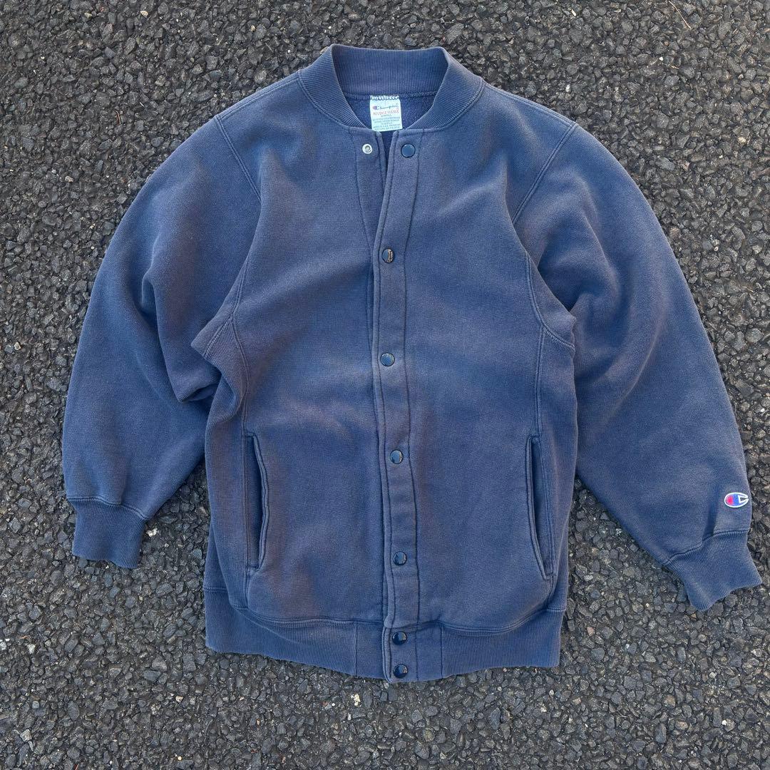 90s USA製 Champion リバースウィーブ スナップカーディガン 90s Champion スナップカーディガン reverse weave グリーン USA