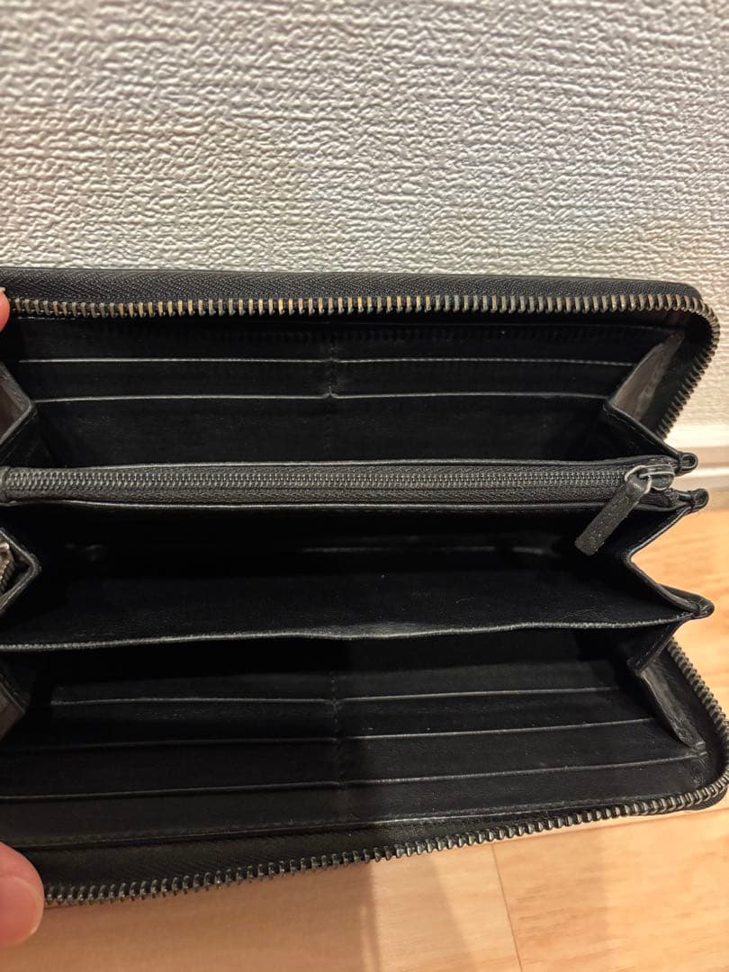 GUCCI ブラックレザー 長財布　　※d.c.g.0616taka
