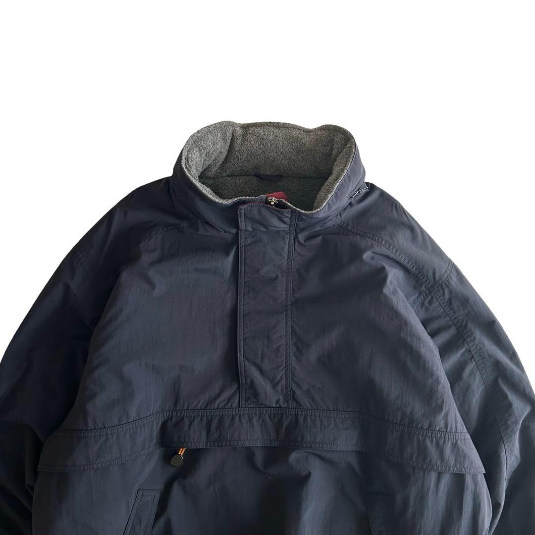 希少】90s エディーバウアー 中綿フリース プルオーバージャケット 短