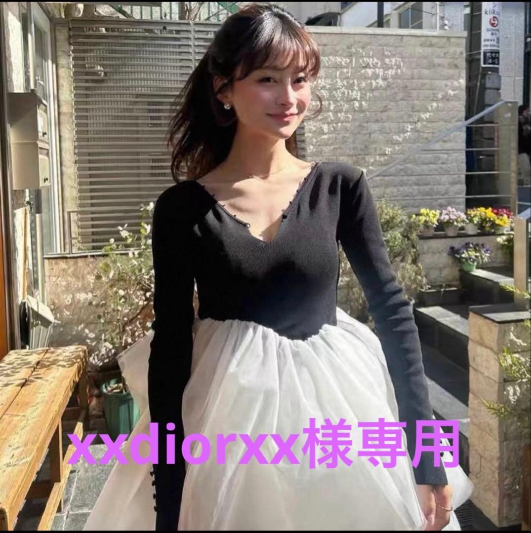 ワンピース xxdiorxx 多機能すぎるワンピース】ダブルピケクロス・タックデザインフレア