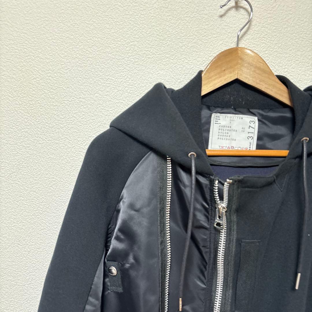 sacai Sponge Sweat Blouson 23-03173M 黒 - メルカリ