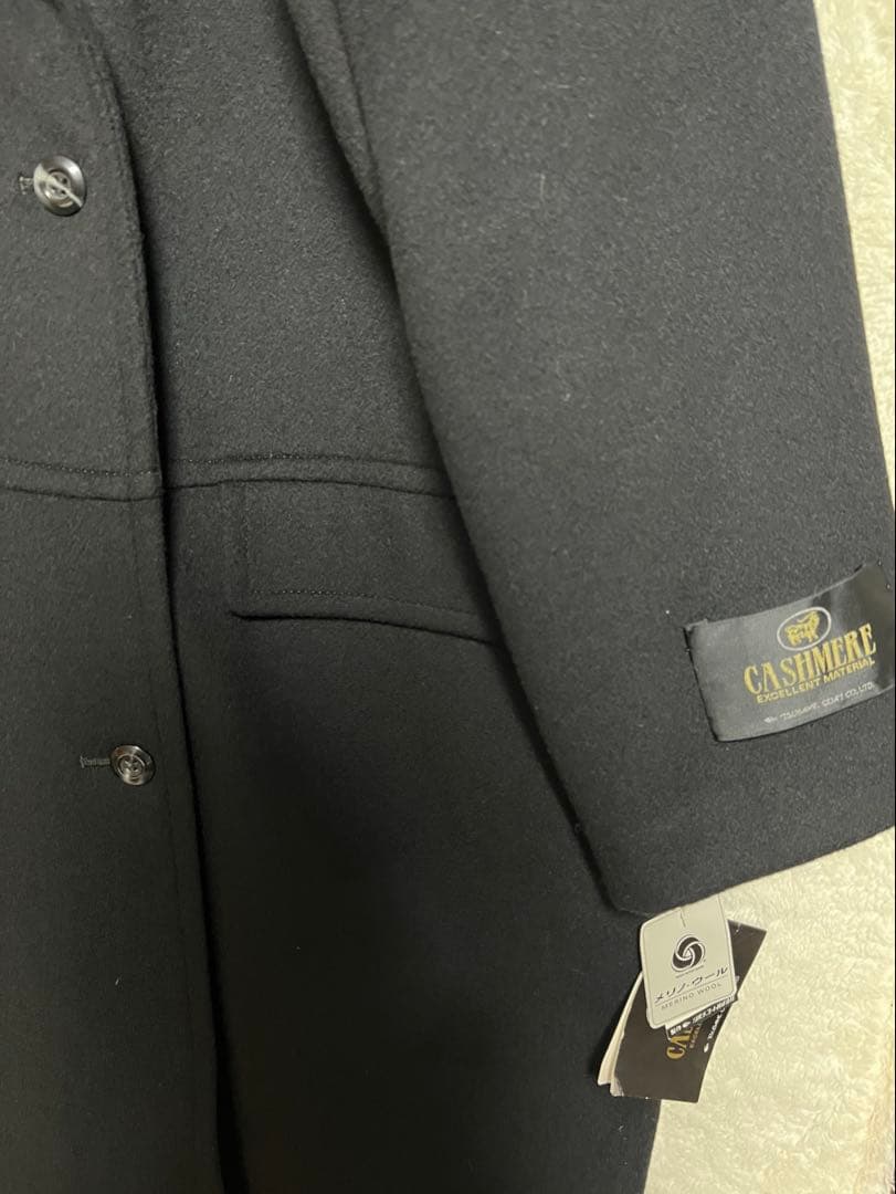 《新品》ELEN TOWN 17号　カシミア　ミドル丈　コート　大きいサイズ　黒