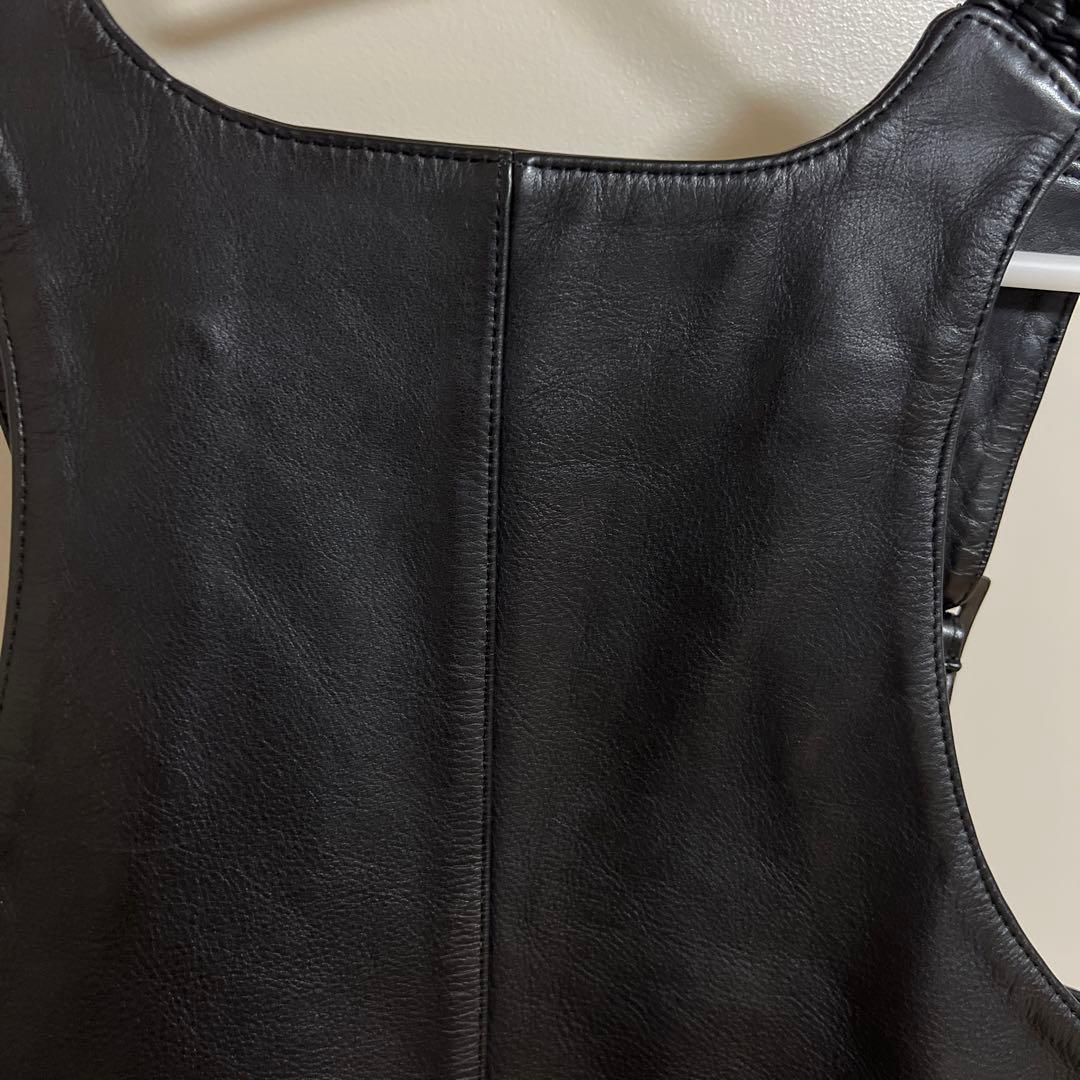 UNUSED レザー ベスト - メルカリ
