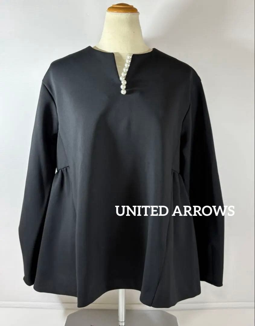 美品✨ユナイテッドアローズ SPONGY パールモチーフブラウス36