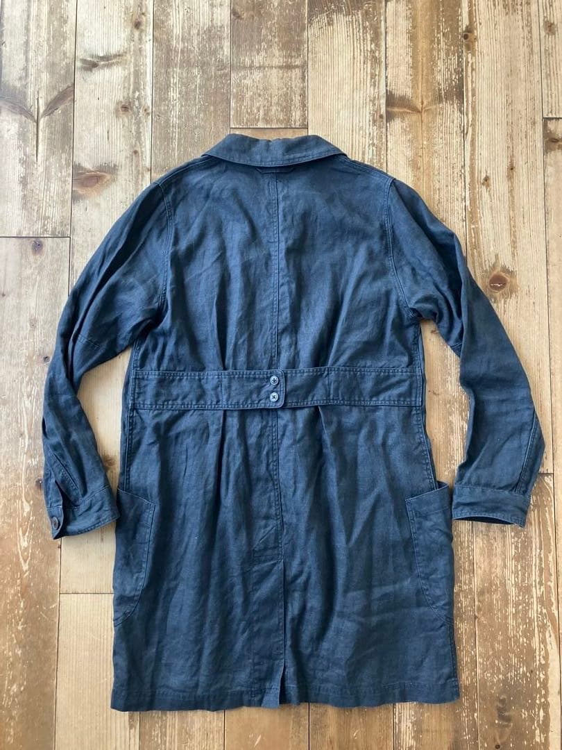 DjangoAtour ジャンゴアトゥール リネンダスターコート 紺 2 日本製