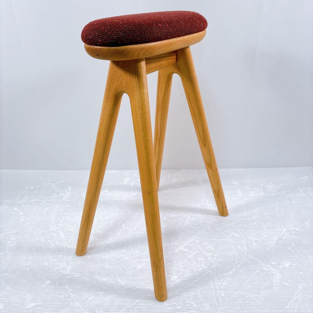 極美品・完品】ナガノインテリア スツール 木製 コッペスツール
