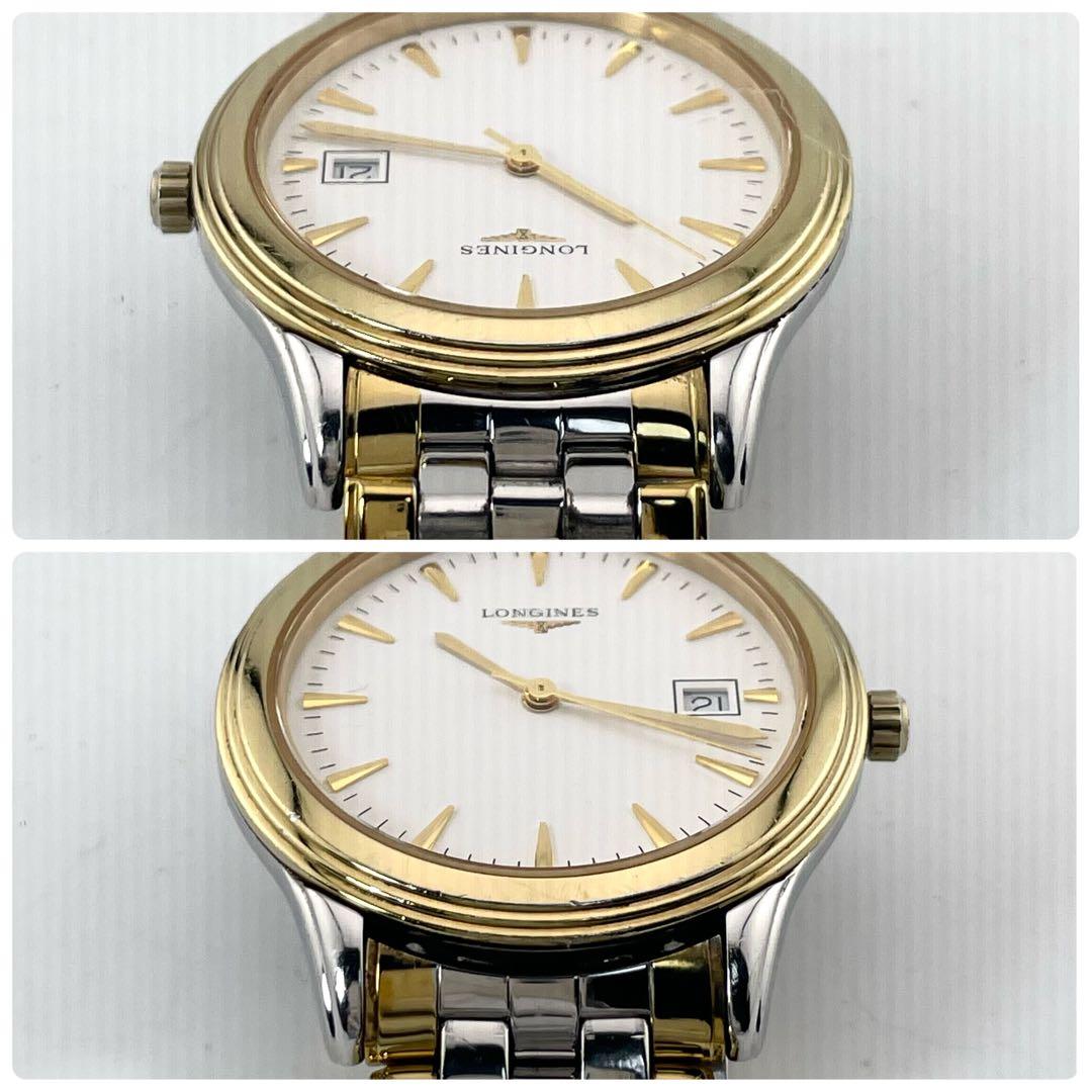 稼働/新品電池】ロンジン フラッグシップ コンビカラー 腕時計 メンズ