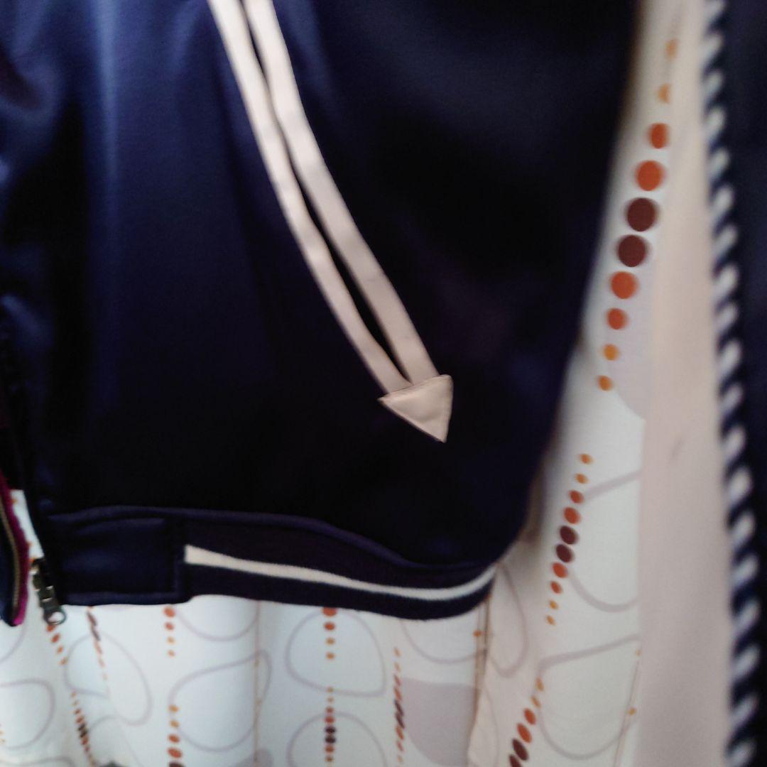 パンクドランカーズ PDS×くっきー スカジャン ネイビー エンジ Lサイズ