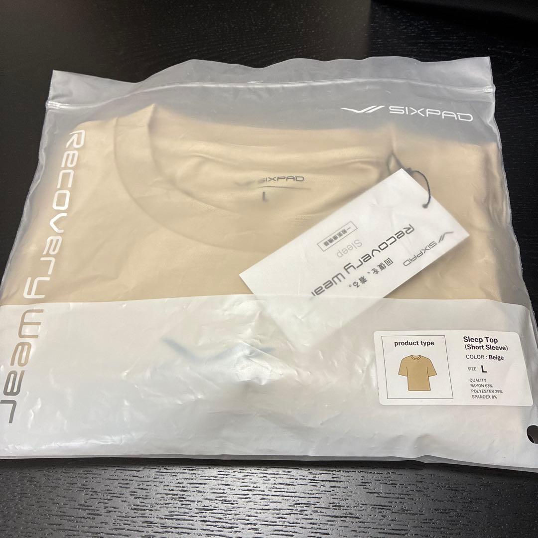 SIXPAD Sleep Top (Short Sleeve) L ベージュ SIXPAD】【正規品】 スリープトップ (半袖) S M L ブラック ベージュ