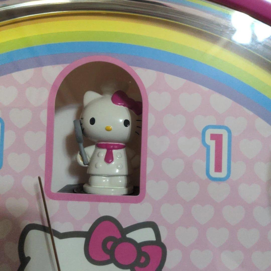 美品】レア キティちゃん ハローキティ からくり時計 掛け時計