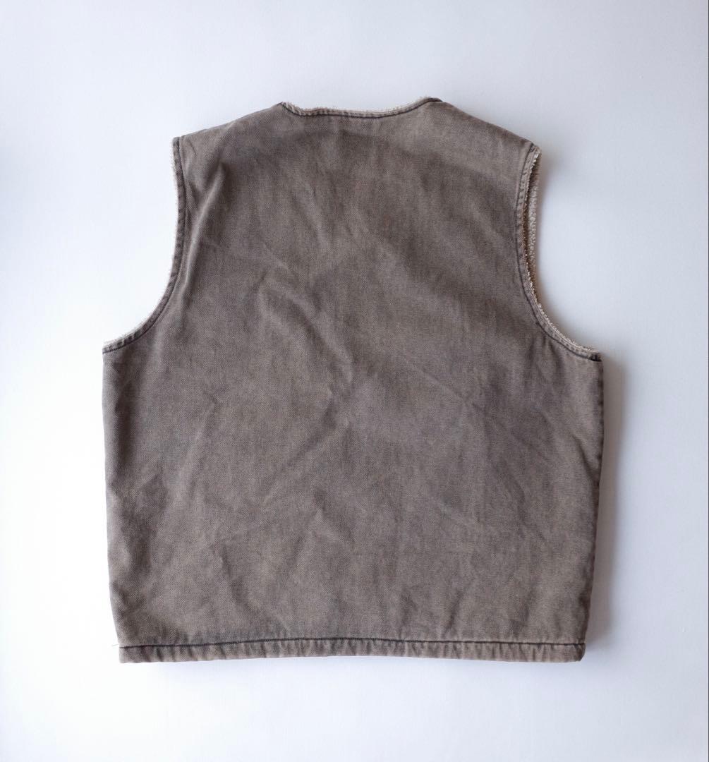 Woolrich ウールリッチ 裏ボア コットンベスト ジップアップ カーキ茶