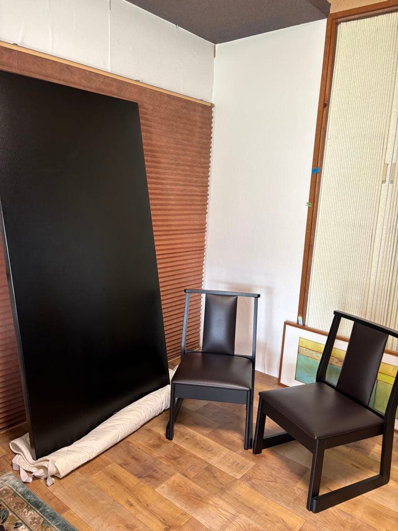 No3 木曽 本山漆器 ダイニングチェア2脚 業務用 低めの 和室にも