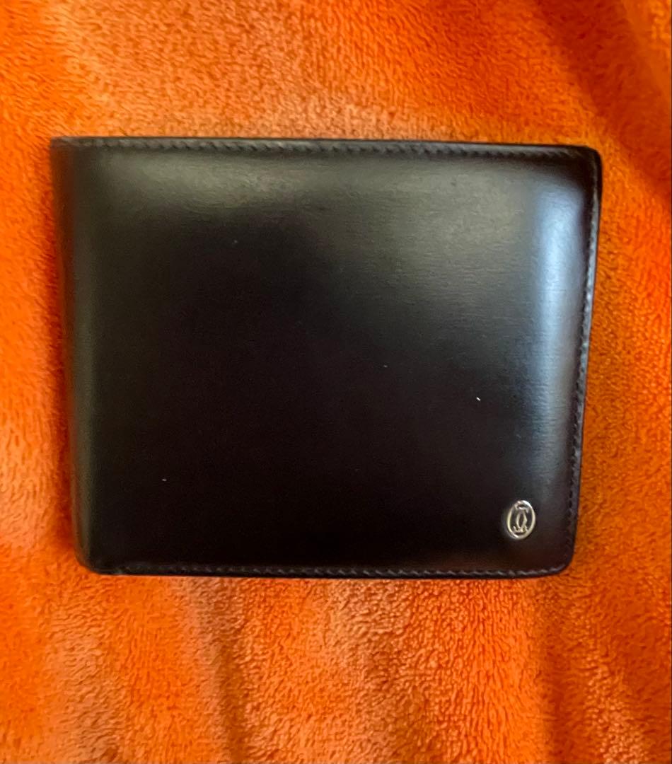 Cartier ブラック 二つ折り財布 カルティエ Cartier メンズ 財布 折りたたみ財布 2つ折り 小銭入れ有り