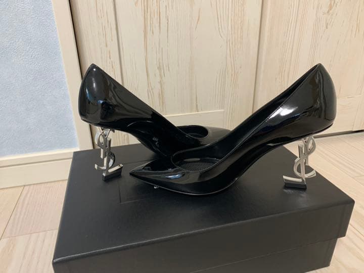 SAINT LAURENT サンローラン オピウム パンプス シルバー ヒール