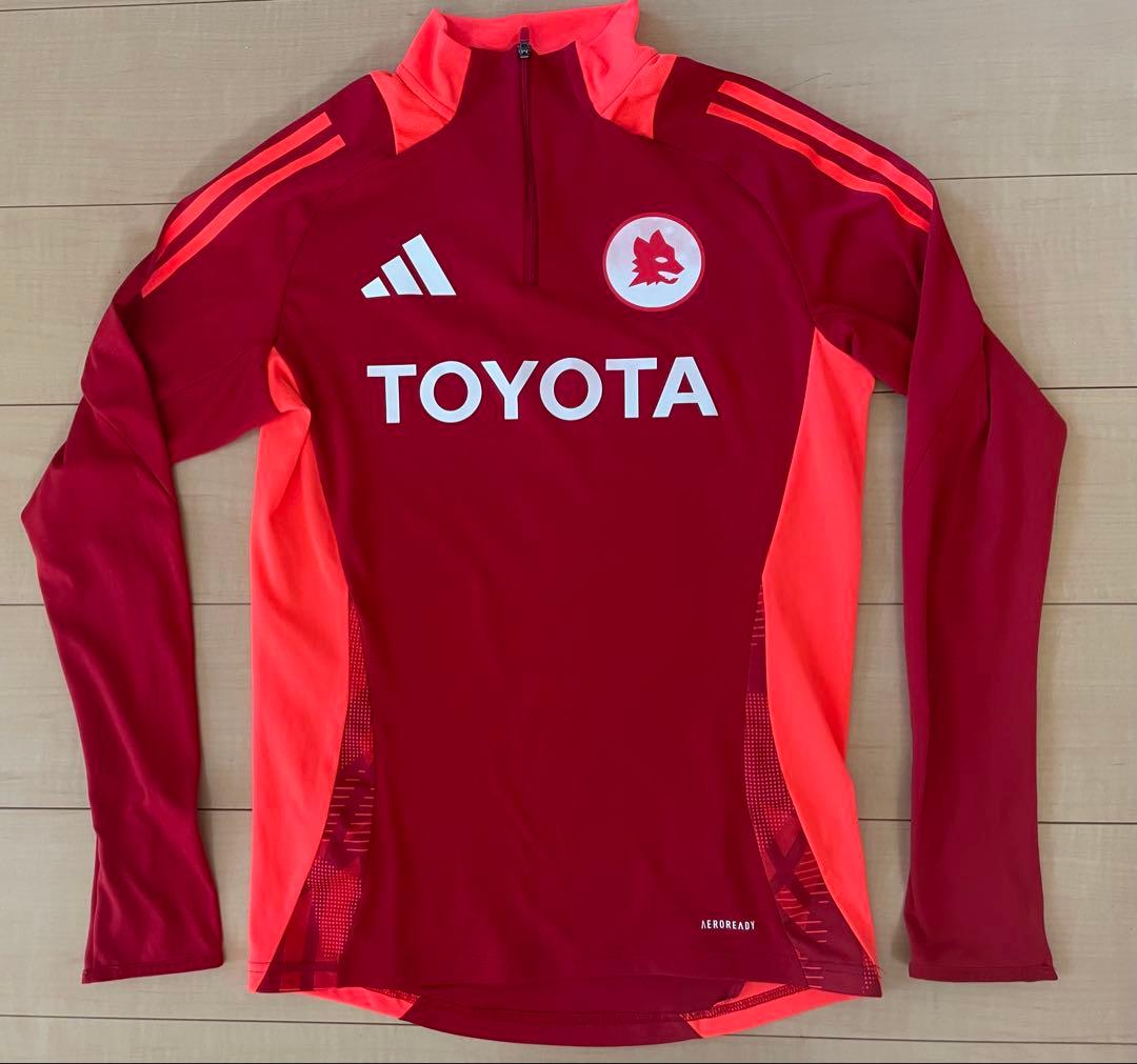 アディダスAsローマサッカー練習着Tiroトヨタ赤オレンジ長袖ジャージセリエA adidas（アディダス） tシャツ ASローマ25/26ホームジャージー