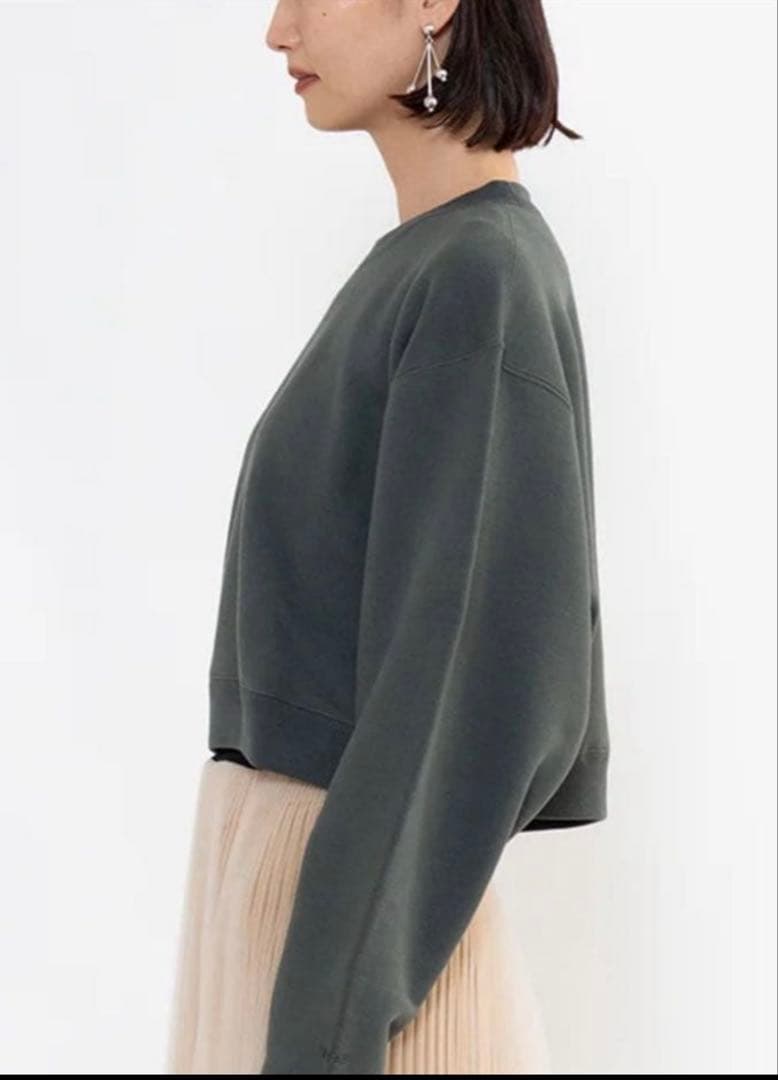 HYKE CROPPED SWEAT SHIRT オリーブ サイズ1 - メルカリ