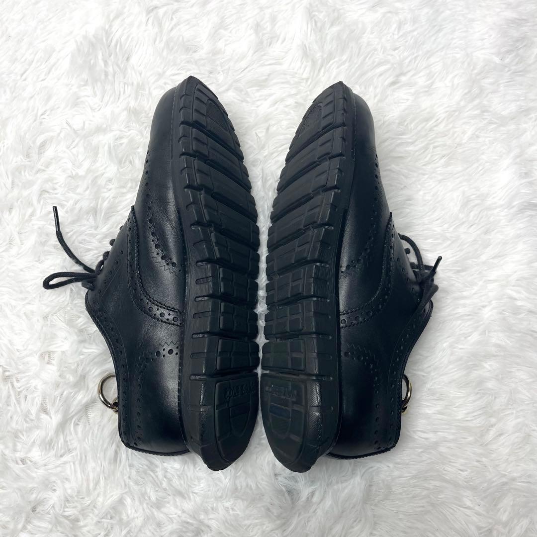 【美品】 コールハーン ゼログランド ウイングチップ シューズ 25.5cm 黒