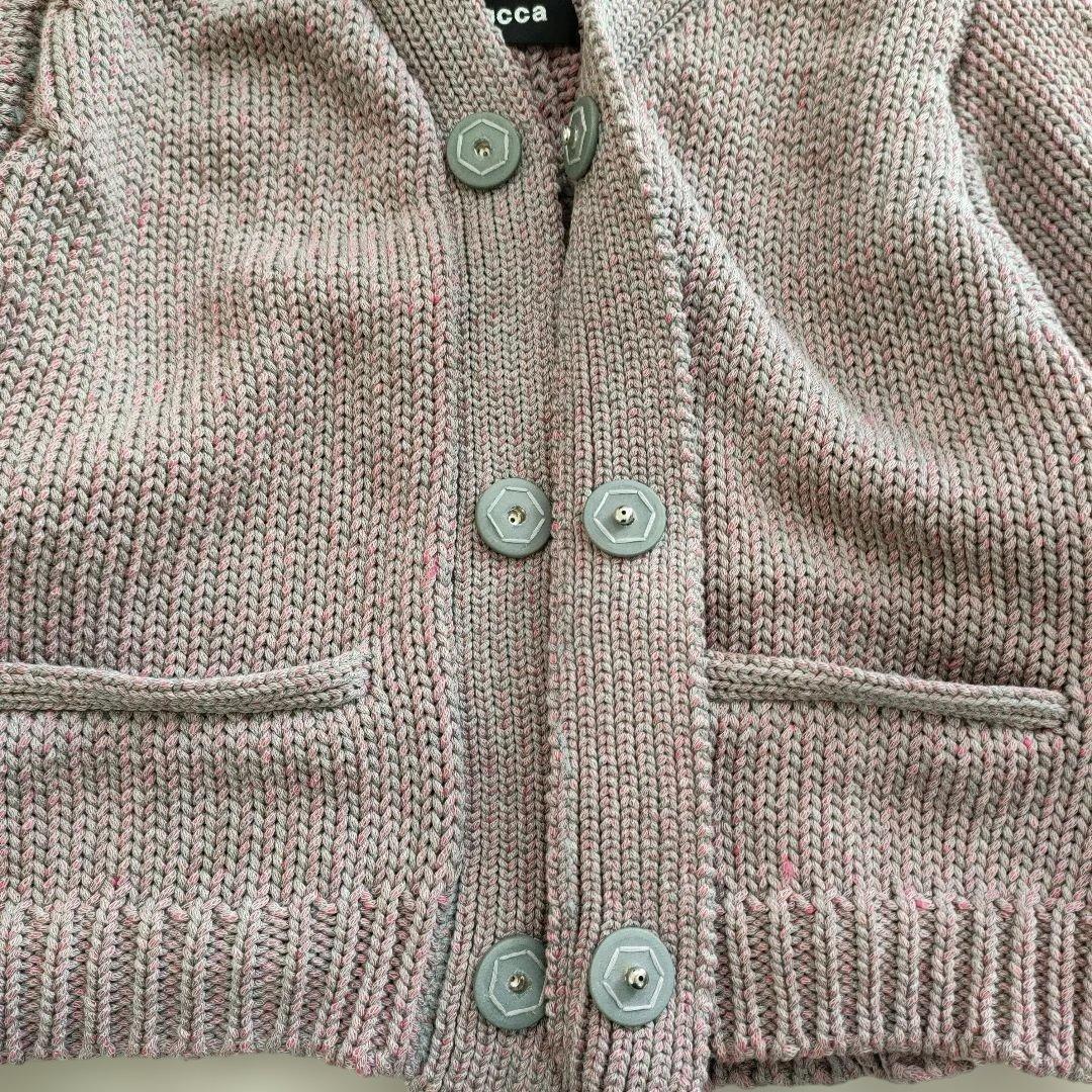 ZUCCA 変形 ニット カーディガン【M】希少デザイン ピンク