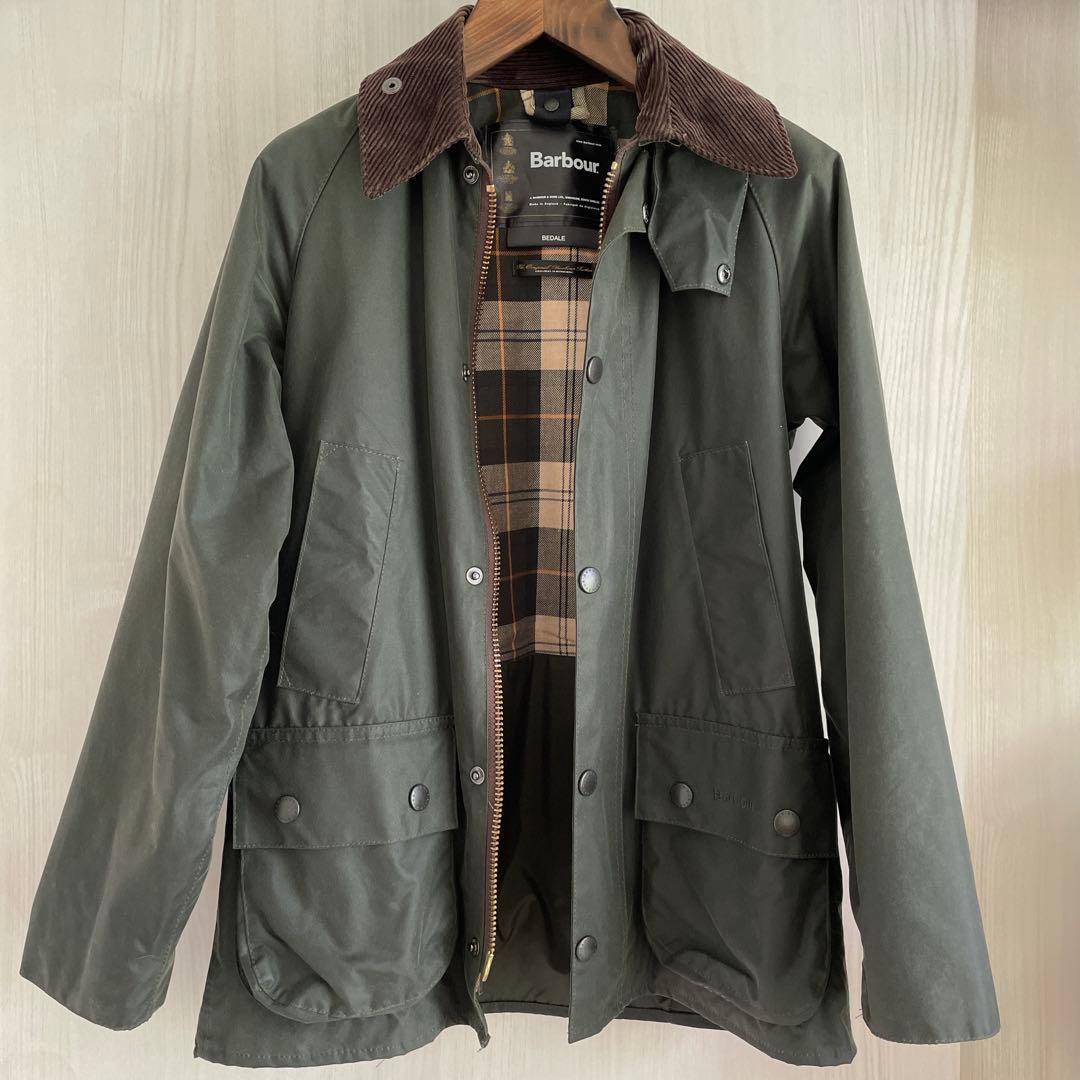 Barbour ビデイル オイルドジャケットセージ　ピンバッジ付き Barbour（バブアー） 正規品 ビデイル ワックスドコットン ジャケット
