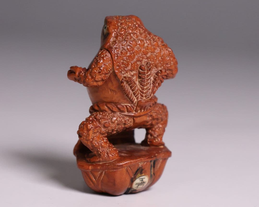 木製 提物 根付 玉石銘 蛙力士 横綱 相撲 彫刻 木彫【MA887】 - メルカリ