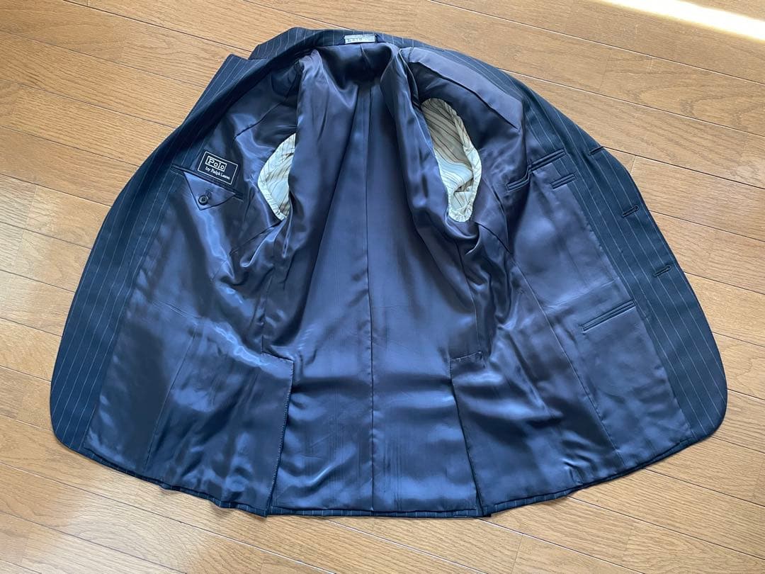 《極美品》【ラルフローレン】 スーツ ネイビーストライプ A５