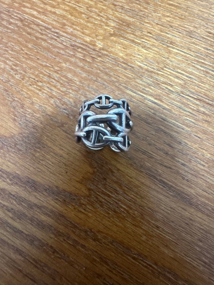 エルメス シェーヌダンクル リング Ag925 シルバー925 指輪 サイズ55 HERMES - エルメス リング シェーヌダンクル パンク 55号 シルバー 925