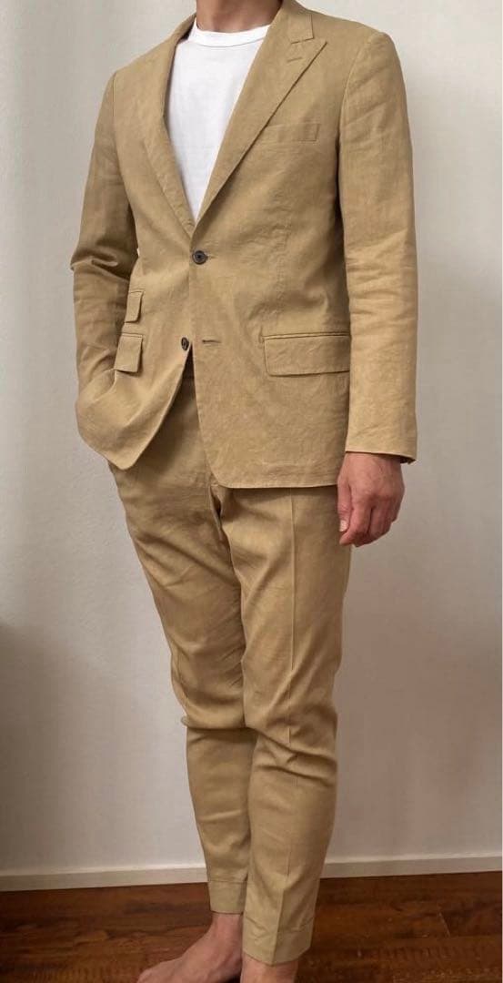 トゥモローランド　TOMORROWLAND ストレッチリネンセットアップスーツ TOMORROWLND(セットアップスーツ) | トゥモローランド メンズ | 大丸