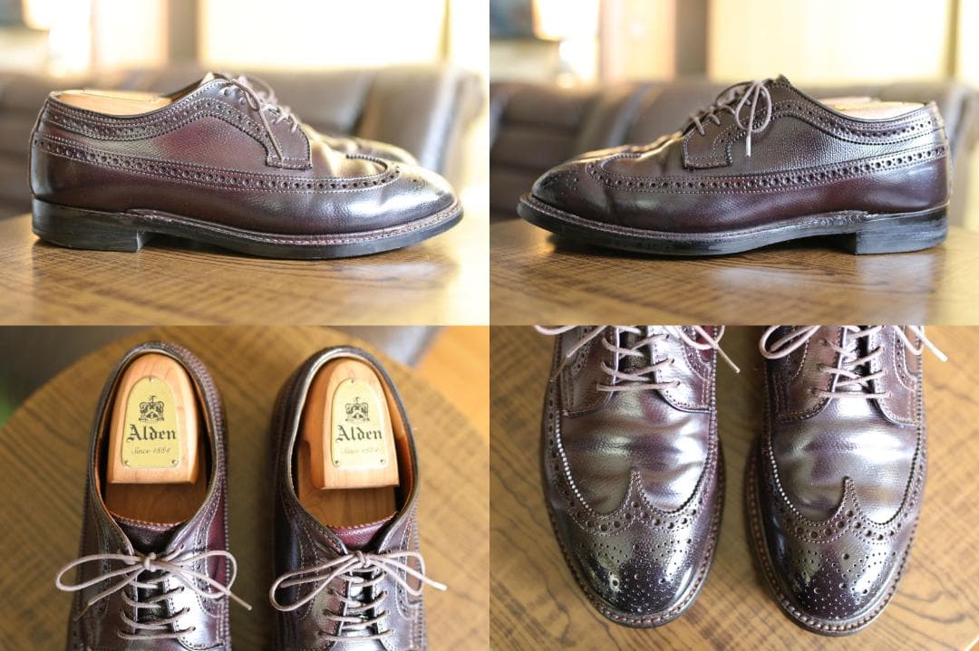 【希少】ALDEN 5888 型押しコードバン ウイングチップ 6.5D