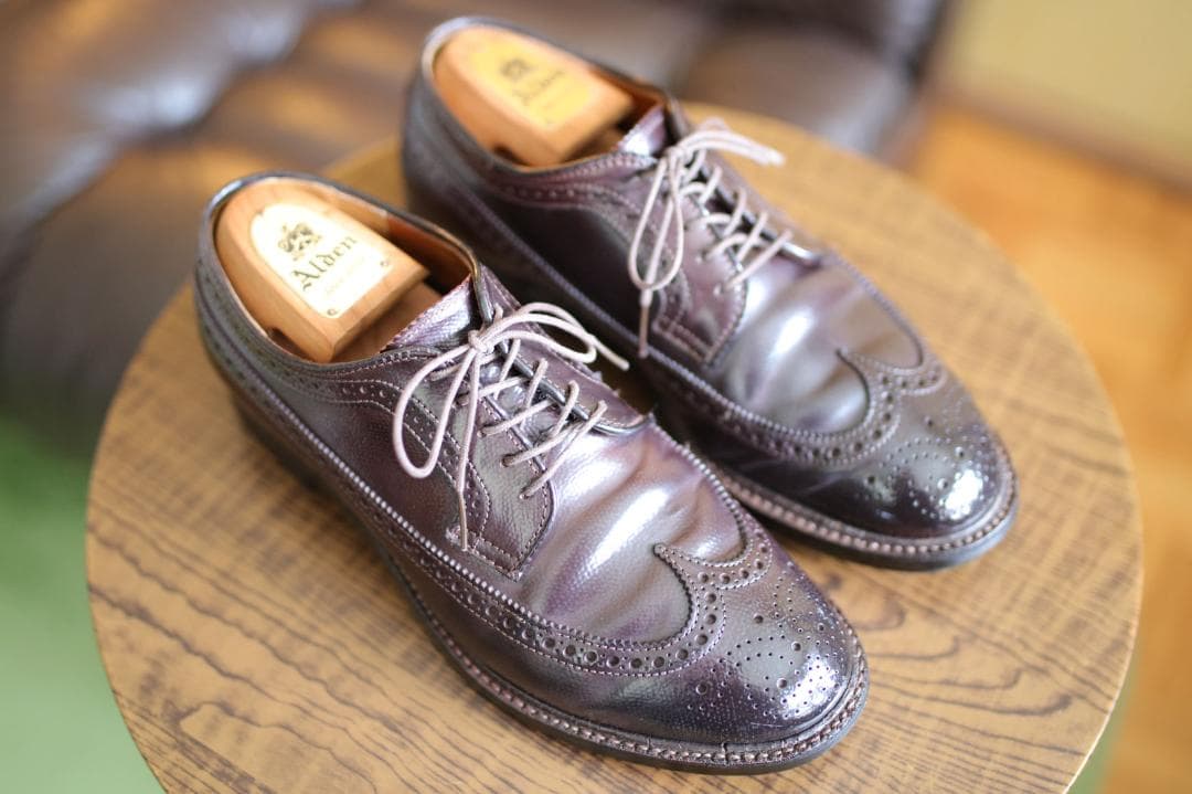 【希少】ALDEN 5888 型押しコードバン ウイングチップ 6.5D