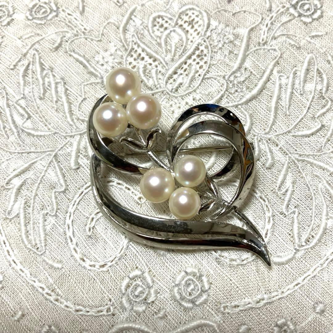 あこや真珠 シルバー ブローチ - メルカリ