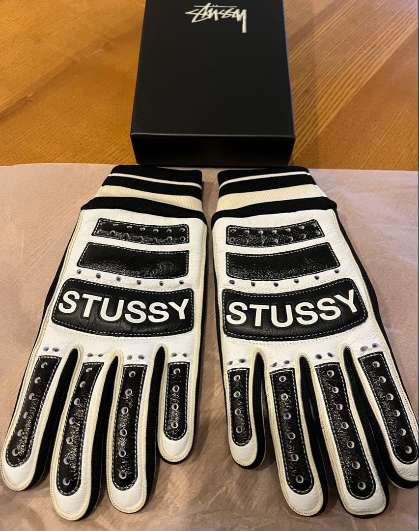 新品 STUSSY LEATHER BIKE GLOVESバイクグローブ - メルカリ