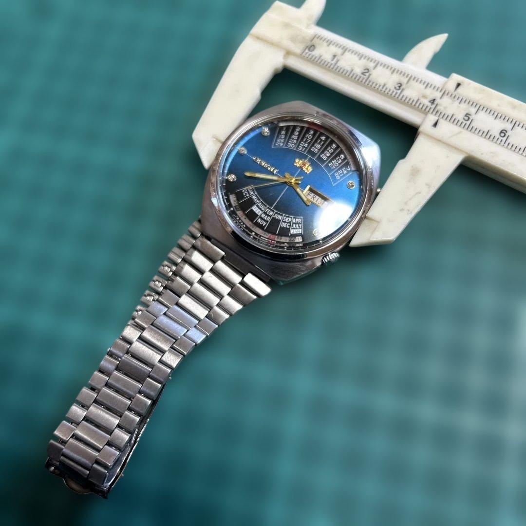 ORIENT 自動巻き腕時計 青文字盤 - メルカリ