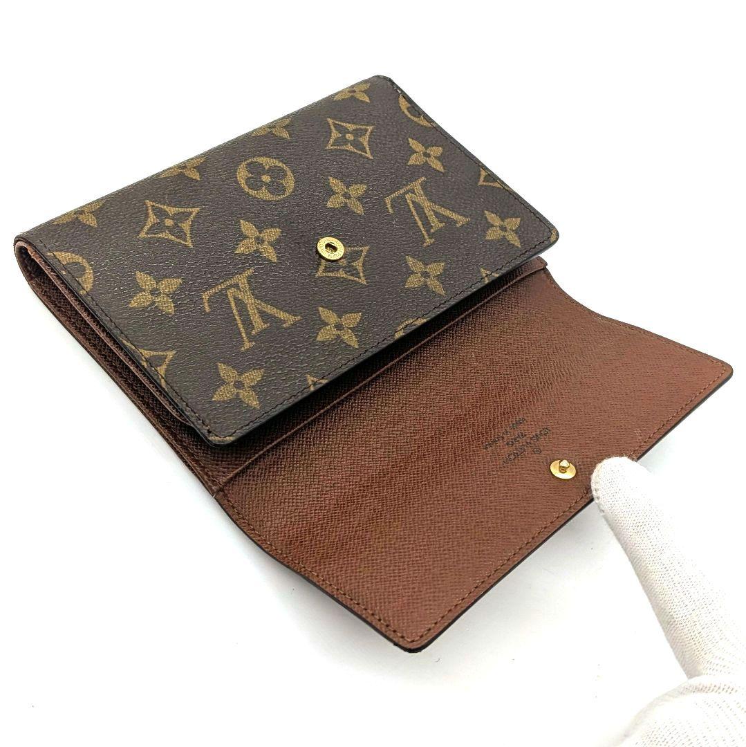 ルイヴィトン モノグラ厶 ポルトトレゾール エテュイパピエ 三つ折り