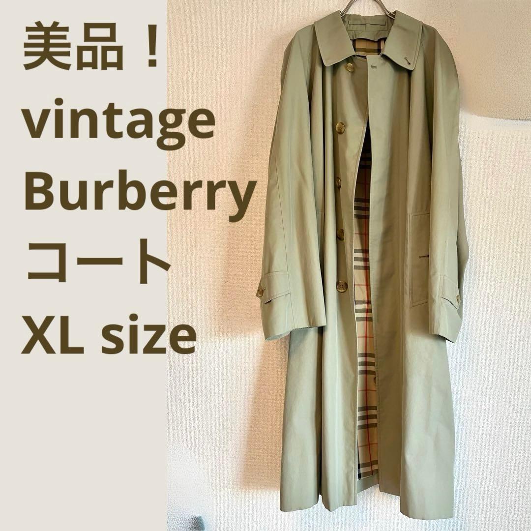 【ヴィンテージ品】Burberryバーバリーステンカラーコートトレンチメンズ 人気上昇しすぎて出会えたら相当ラッキー！ バーバリーの一枚袖 コート