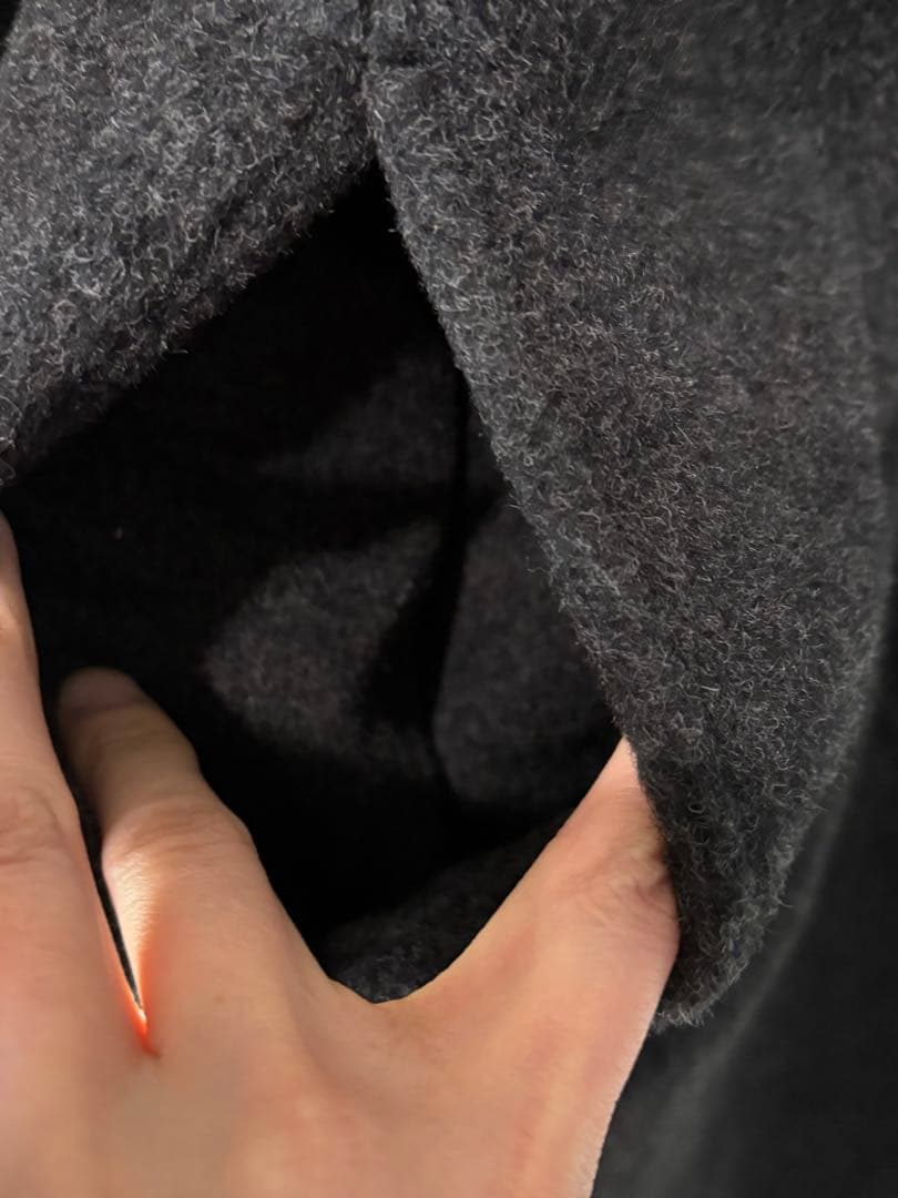 月末限定❗️potechino ポテチーノ さえら ダークグレー ロングコート