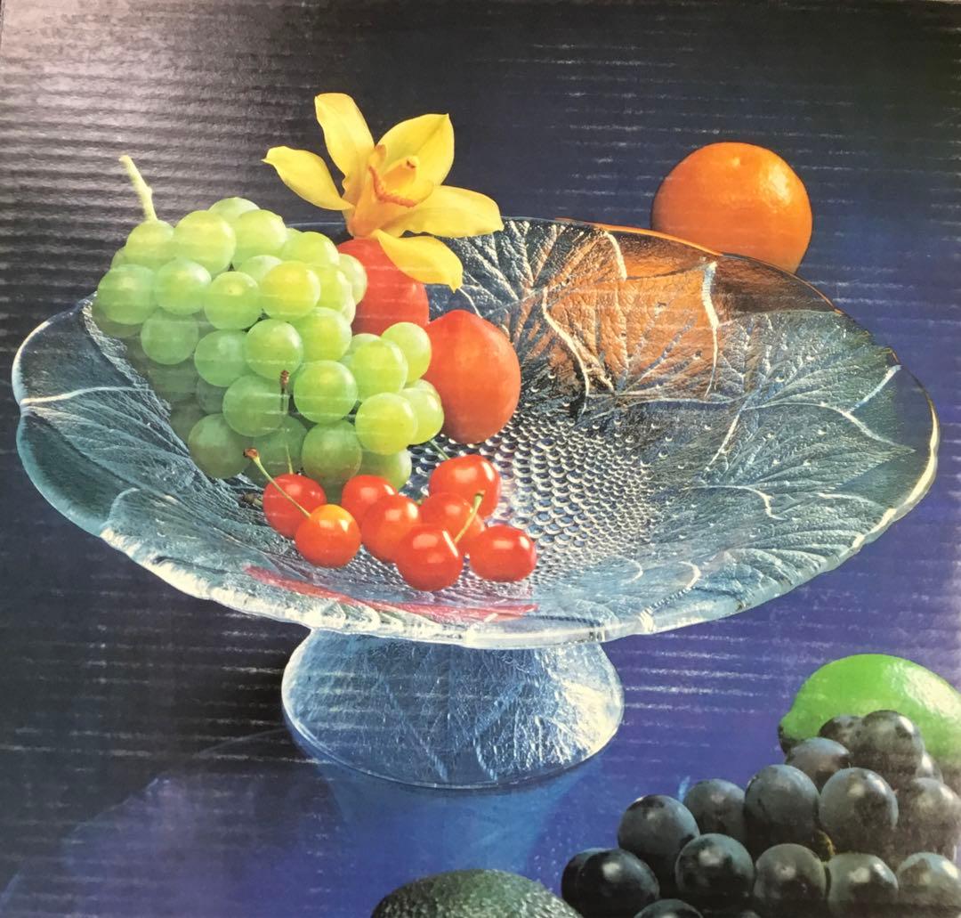 ガラスコンポート フルーツ皿 盛り皿 HOYAクリスタル レトロ - メルカリ