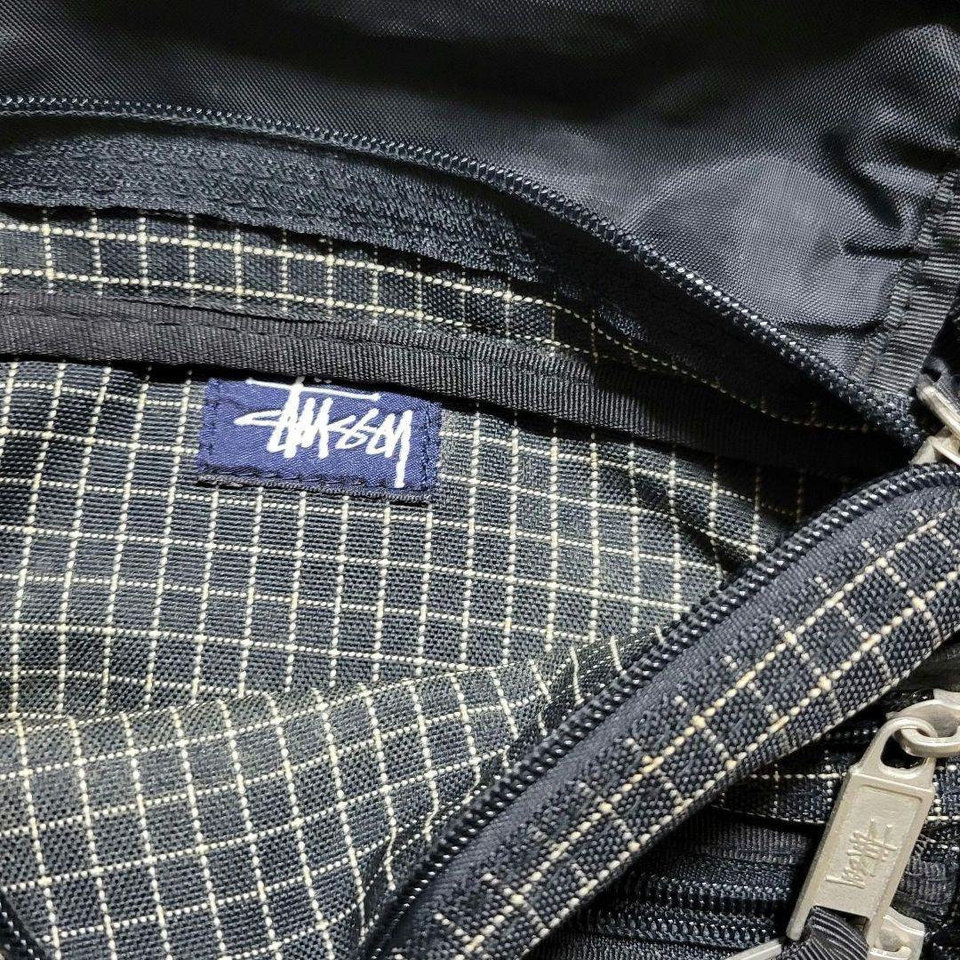 stussy old 90s 紺タグ ショルダーバッグ グラフチェック - メルカリ