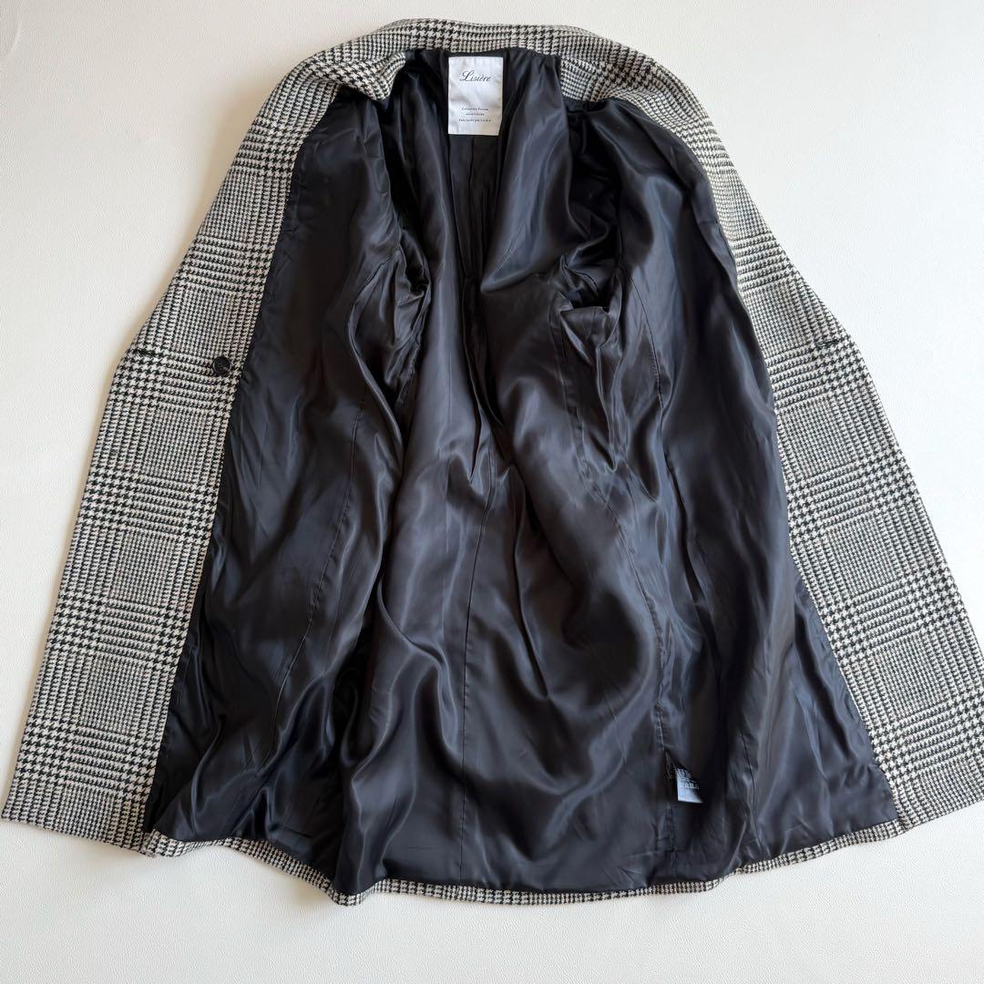 美品 アパルトモン チェックダブルコート lisiere ドゥーズィエム