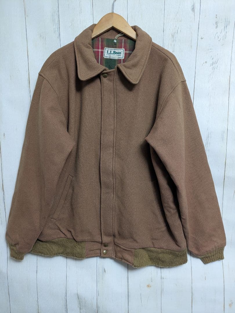 USA製 80s L.L.Bean ベージュ ウールジャケット　u11
