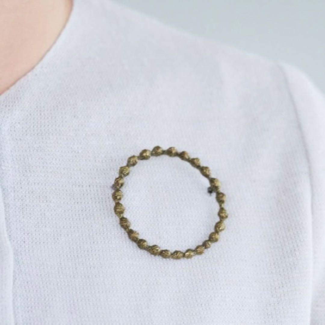 minaperhonen/ミナペルホネン タンバリン ブローチ ゴールド 再販で！ミナペルホネンのtambourineブローチを。 | LEE