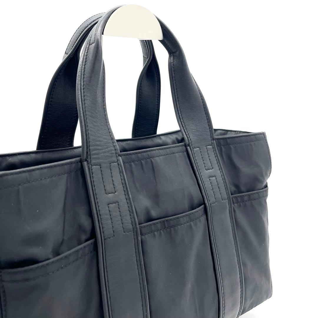 HERMES エルメス アカプルコPM トートバッグ ブラック ナイロン 廃盤