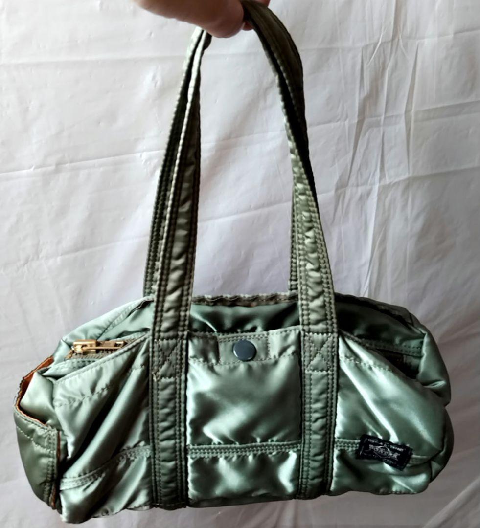 PORTERポーター タンカー ミニボストン ドラムバッグ Sセージ グリーン